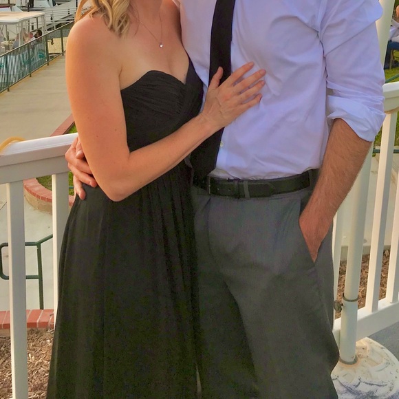 Dessy Collection Black-E5 Bridesmaid Dress - Picture 2 of 2